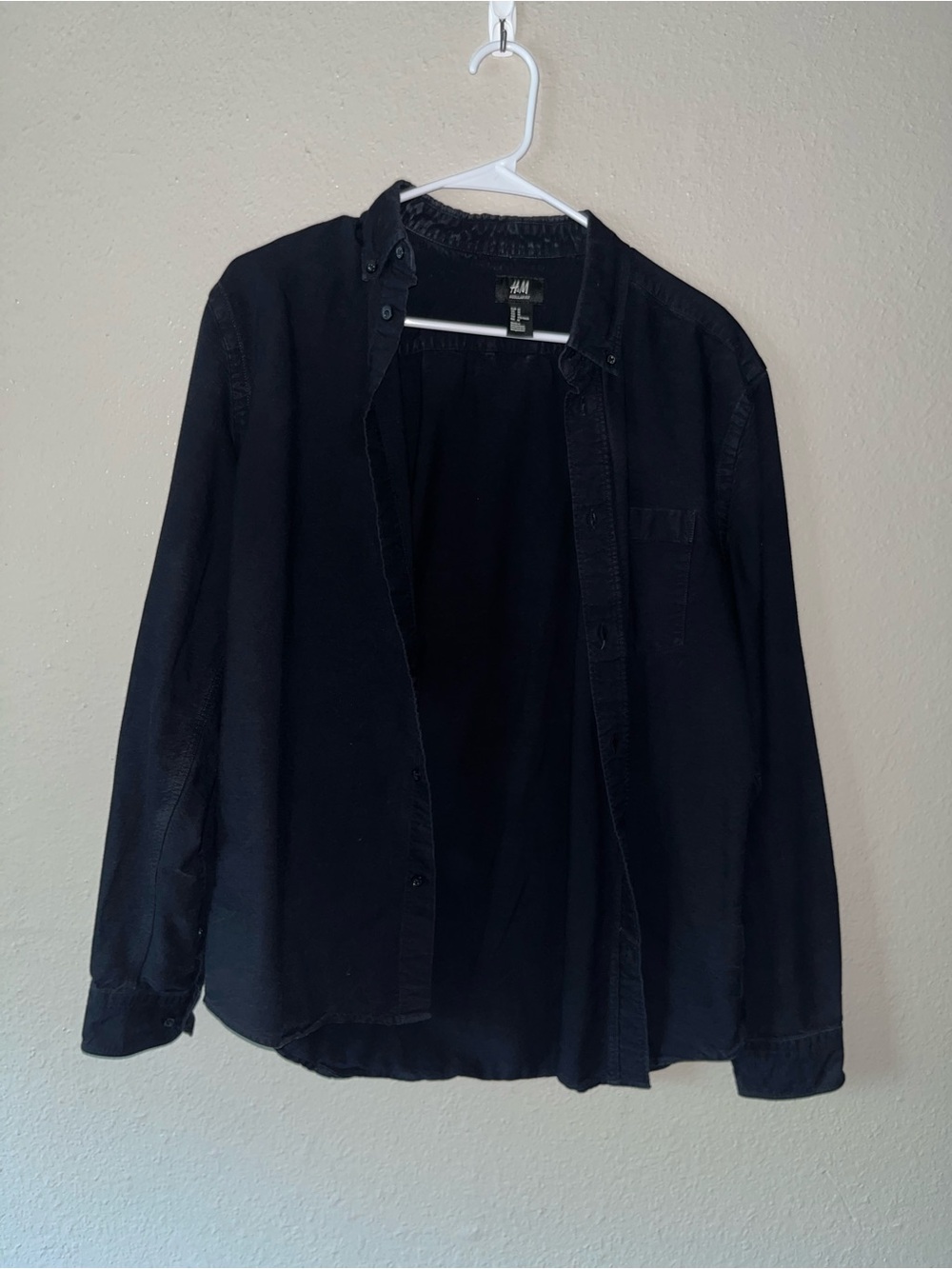 Men’s H&M Black Button-Up Shirt Jacket